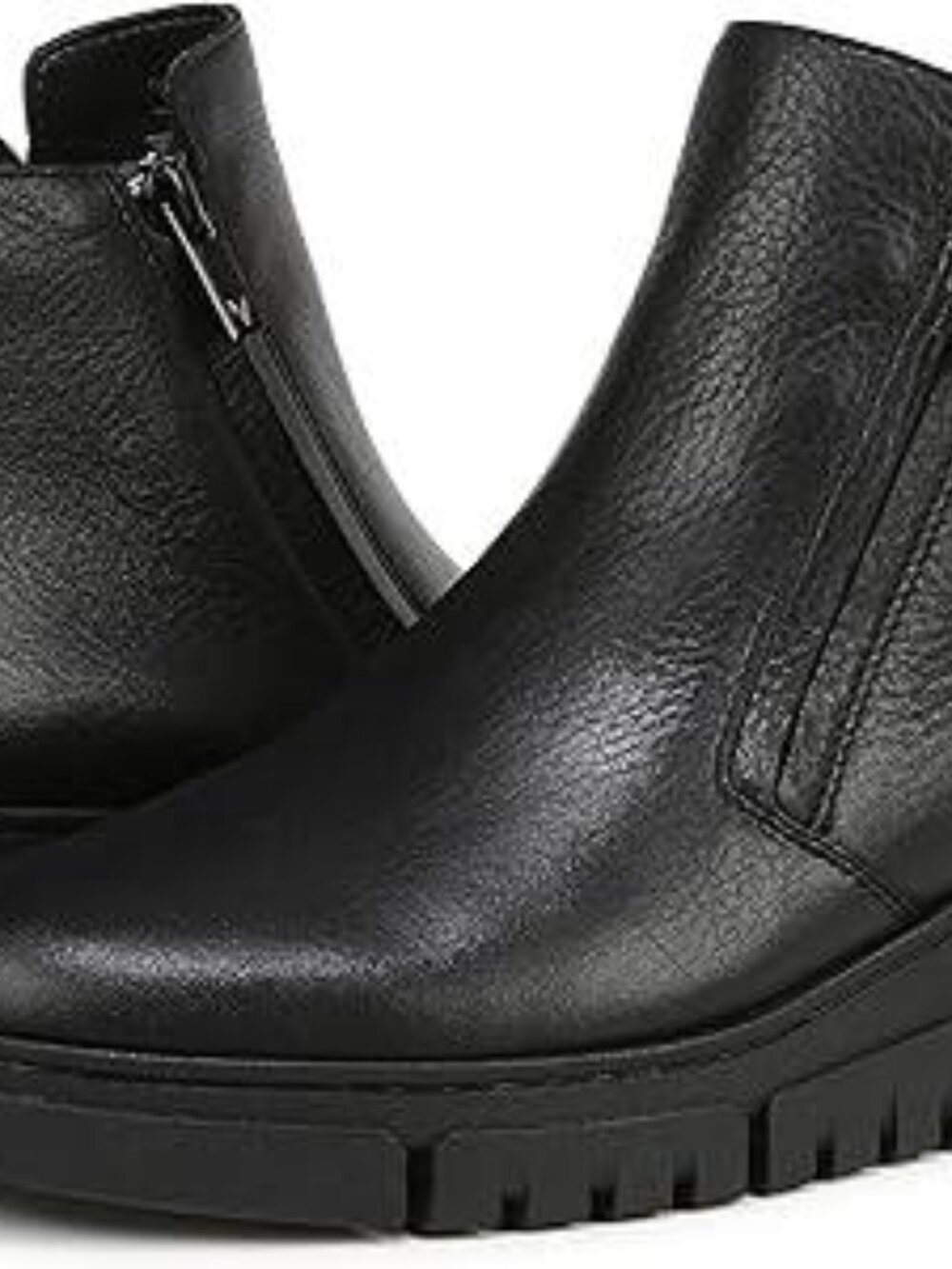 Vionic Uptown Wedge Ankle Booties Black Leather Comfort Shoes Women’s 8 - Picture 2 of 13